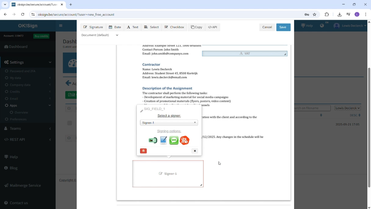 PRÉPARER UN DOCUMENT À FAIRE SIGNER