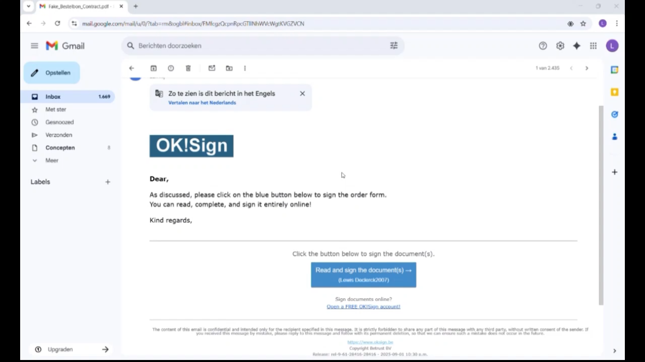 UN DOCUMENT EST SIGNÉ