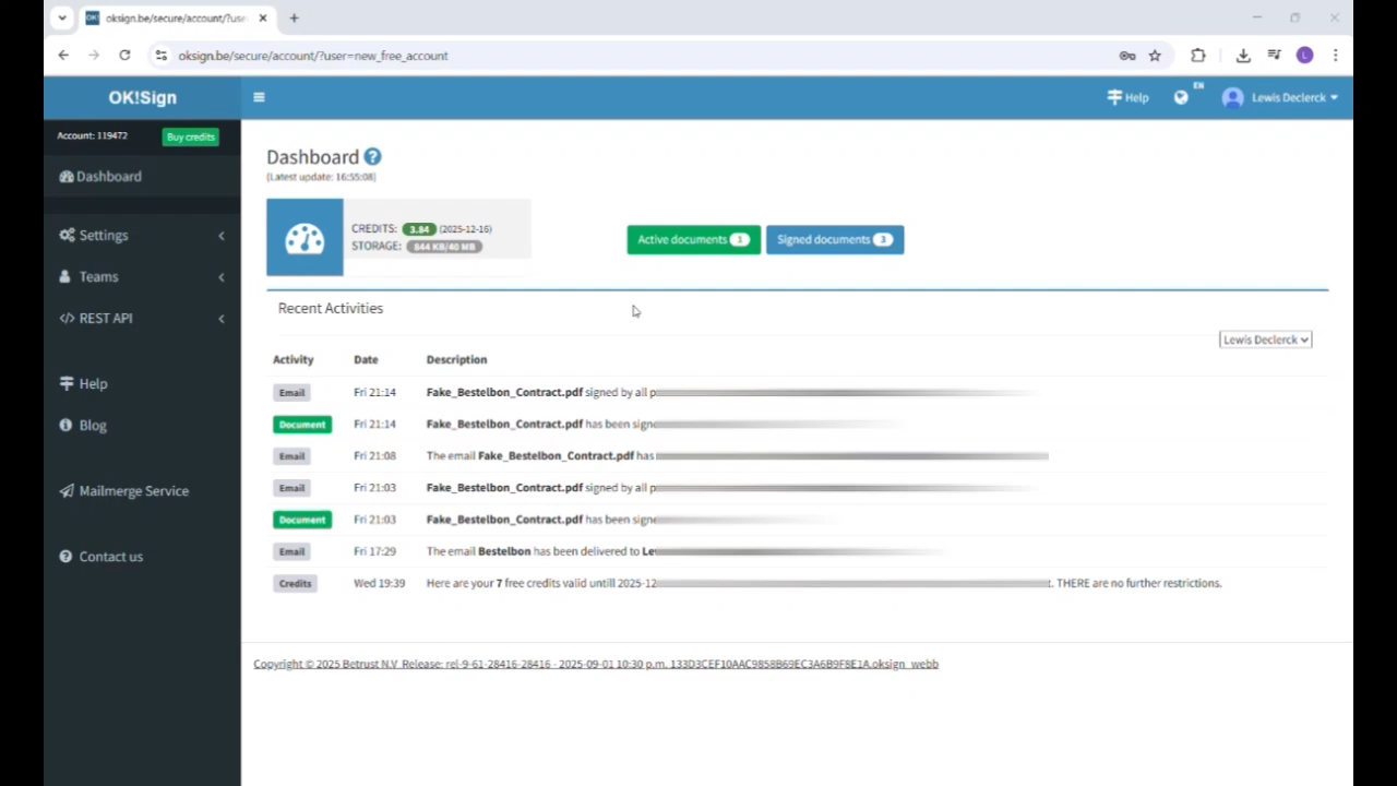 LE DOCUMENT SIGNÉ CERTIFIÉ ET HORODATÉ