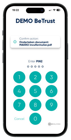 Sign a document with Smart-ID in usmartid-app-1w OKSign account