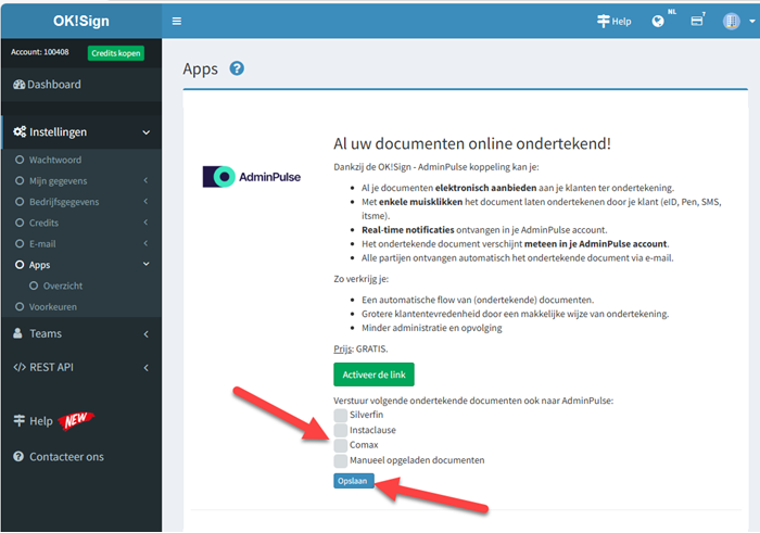 Stuur ondertekende documenten door naar uw AdminPulse-account