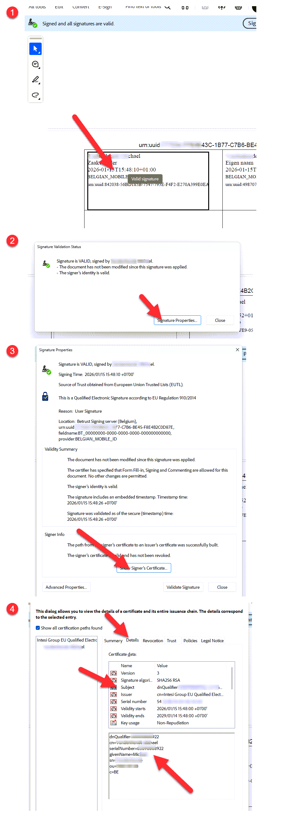 Verify an Itsme signature in a PDF
