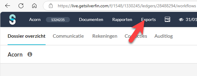 Documenten vanuit Silverfin Exports doorsturen naar OKSign