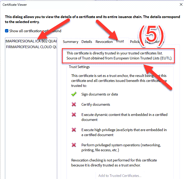 EU Trusted Lists bevestiging voor TSA timestamp | OKSign